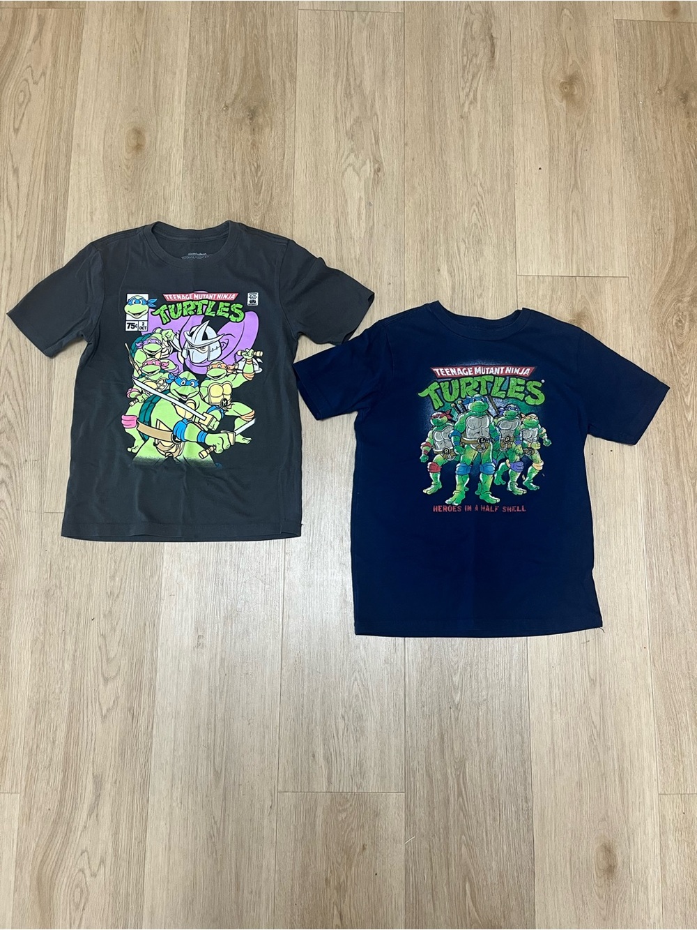 Kids Graphic Tee - Gray & Navy